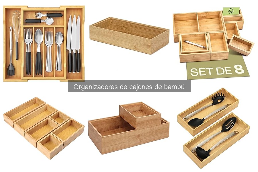 Alternativas a Organizadores de Cajones de Bambú