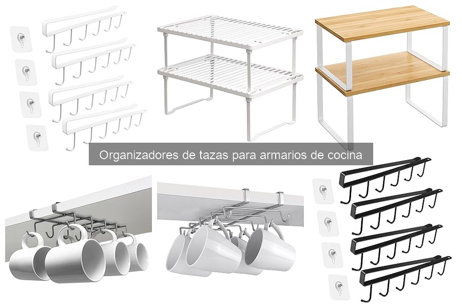 Alternativas a organizadores de tazas en la cocina