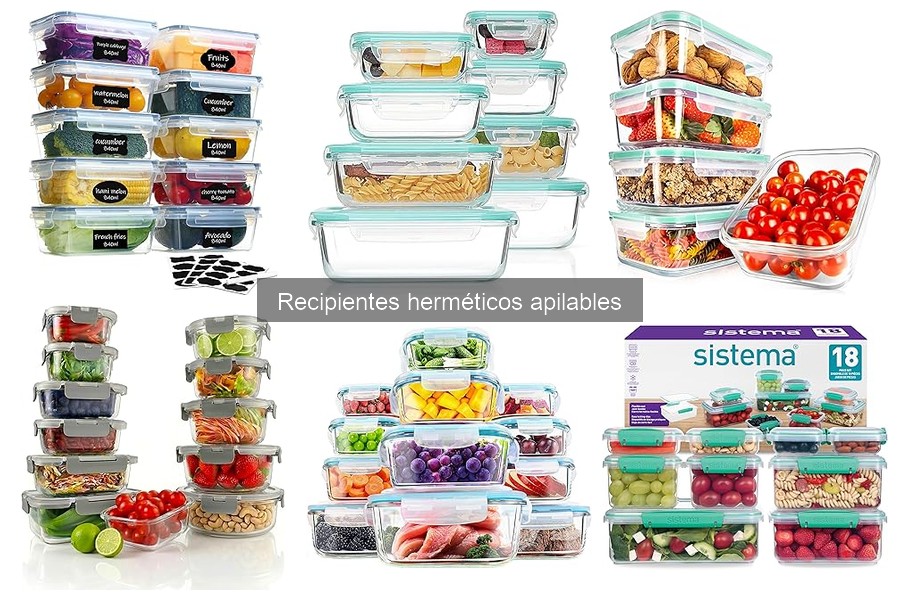 Alternativas a Recipientes Herméticos Apilables para Alimentos
