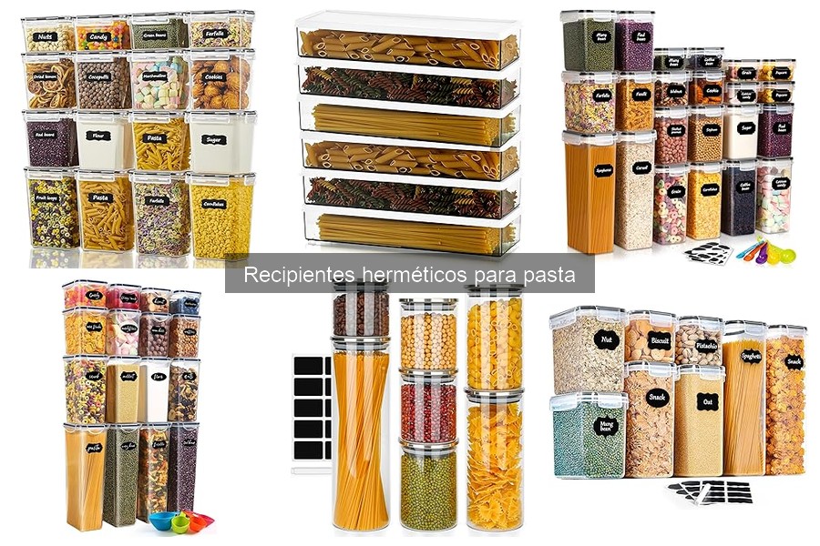 Alternativas a recipientes herméticos para almacenar pasta