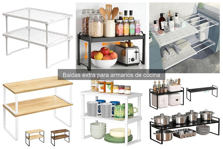Cómo instalar baldas extra en armarios de cocina fácilmente