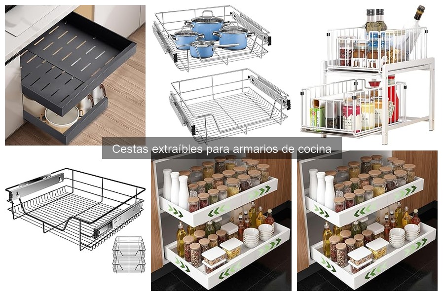 Cómo instalar cestas extraíbles en armarios de cocina