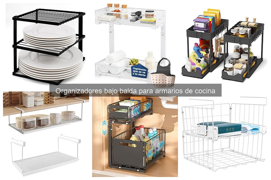 Cómo instalar organizadores bajo balda en tu cocina
