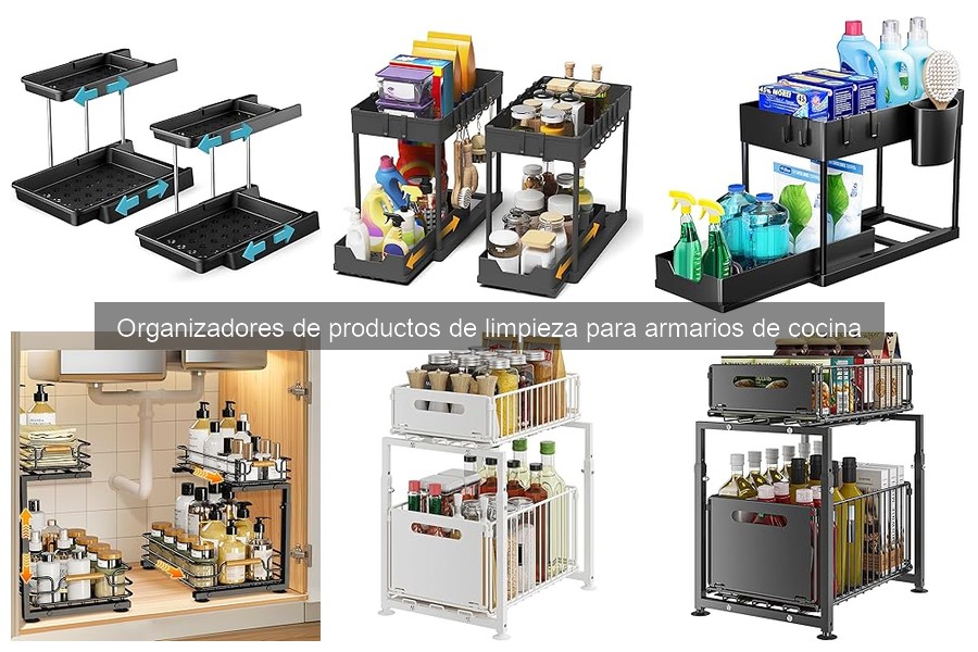 Cómo instalar organizadores de productos de limpieza en la cocina