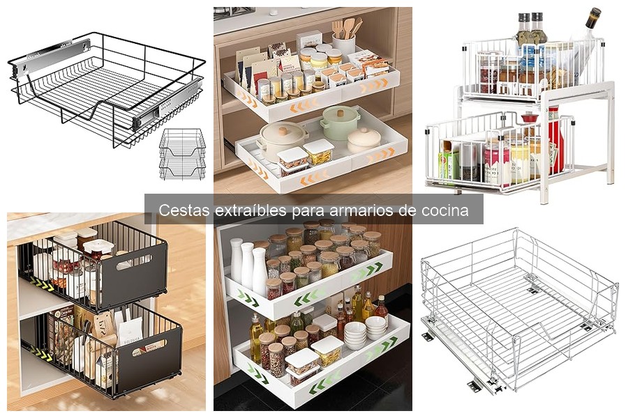 Comparativa de cestas extraíbles para armarios de cocina