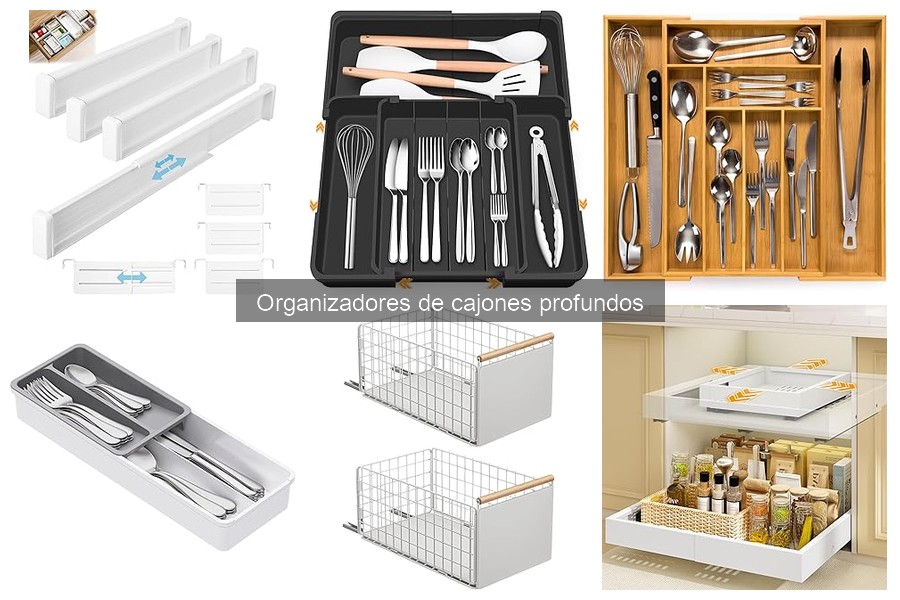 Comparativa de materiales para organizadores de cajones profundos