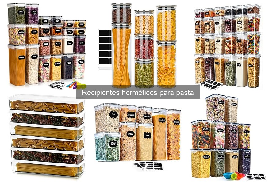Comparativa de recipientes herméticos para pasta: plástico vs. vidrio