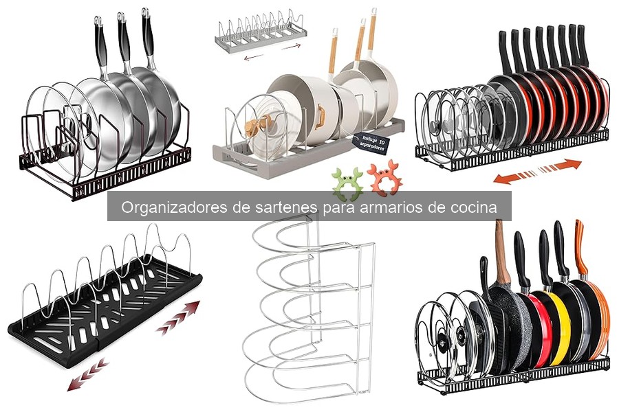 Comparativa: Organizadores de Sartenes de Madera, Metal y Plástico