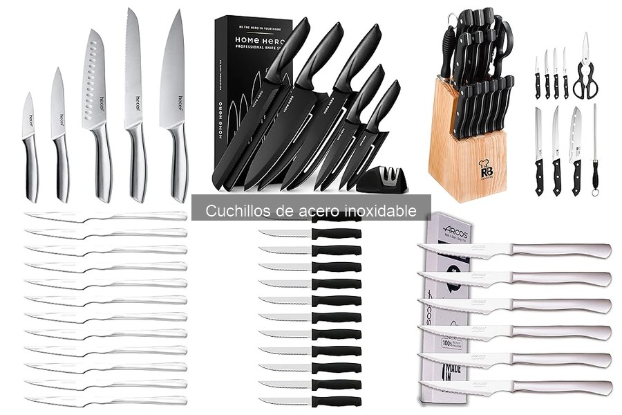 Cuchillos de acero inoxidable recomendados para principiantes