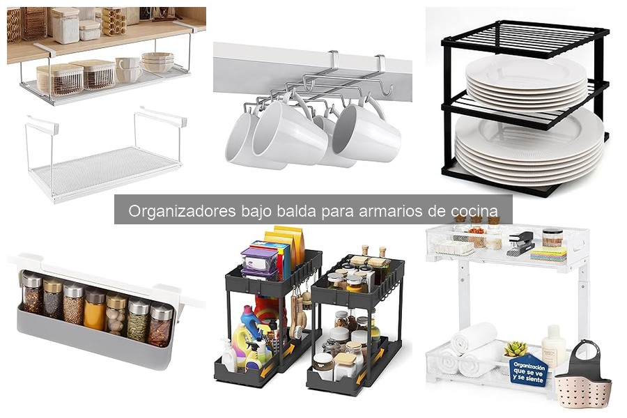 Guía de compra de organizadores bajo balda para cocina