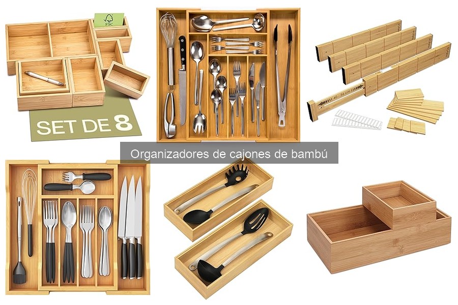Ideas creativas para organizar con cajones de bambú