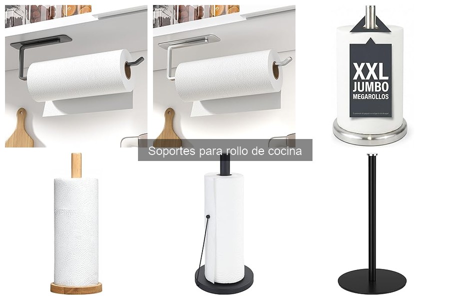 Instalación fácil de soportes para rollo de cocina