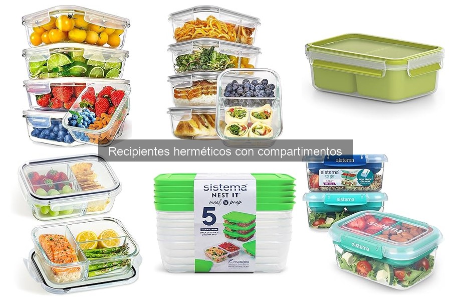 Mantenimiento y limpieza de recipientes herméticos con compartimentos