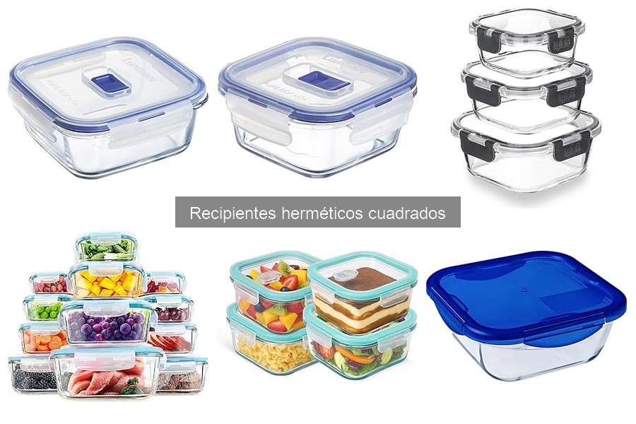 Mantenimiento y limpieza de recipientes herméticos cuadrados