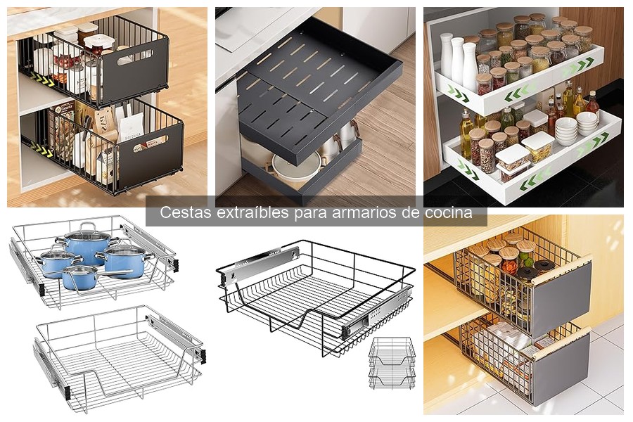Maximiza el espacio en tus armarios con cestas extraíbles