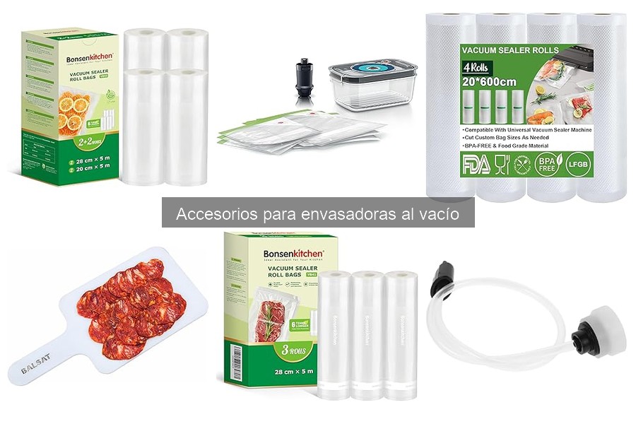 Mejores accesorios para envasar alimentos largos al vacío