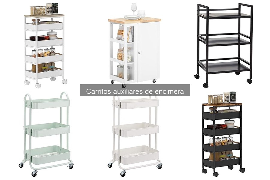 Mejores carritos auxiliares de encimera para cocina pequeña