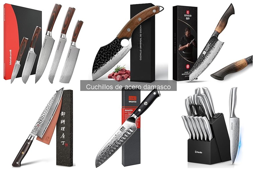 Mejores cuchillos de acero damasco para cocina doméstica