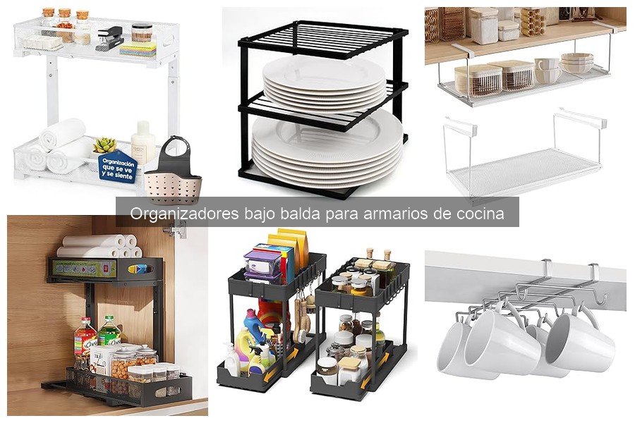 Mejores lugares para comprar organizadores bajo balda de cocina