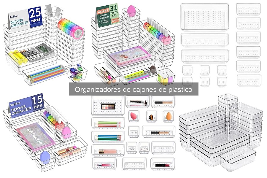 Mejores ofertas en organizadores de cajones de plástico
