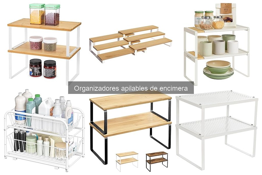 Mejores organizadores apilables de encimera para cocinas pequeñas