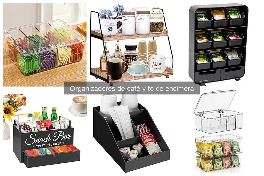 Mejores organizadores de café y té para cocinas pequeñas