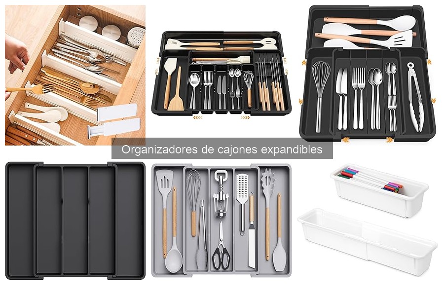 Mejores organizadores de cajones expandibles para cocinas pequeñas