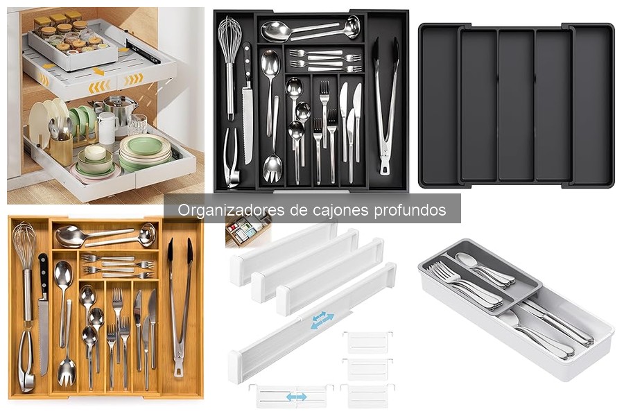 Mejores organizadores de cajones profundos para cocina 2023