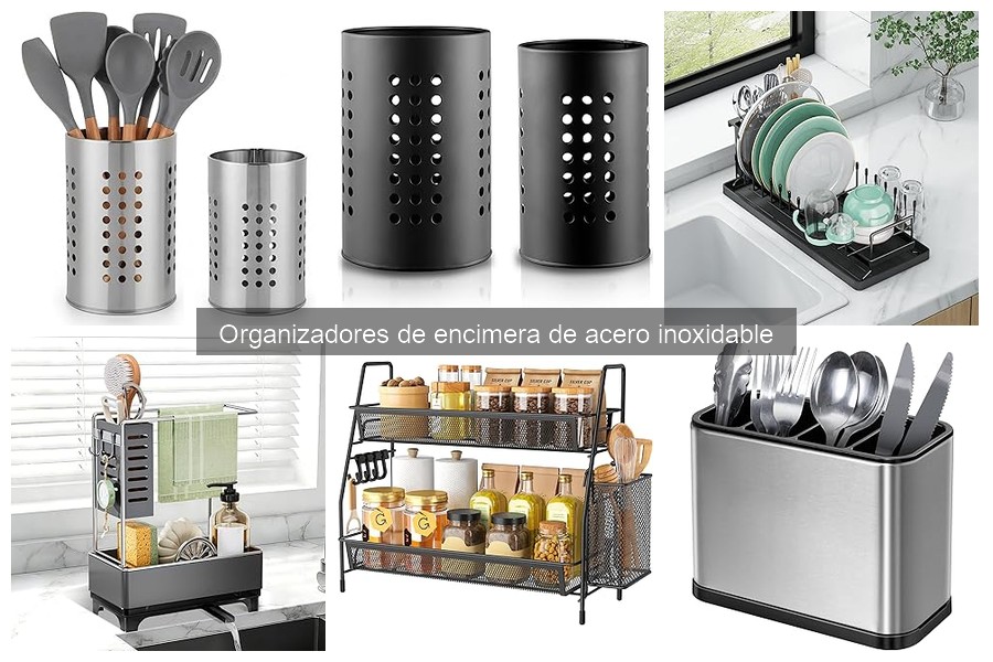 Mejores organizadores de encimera de acero inoxidable para cocinas pequeñas