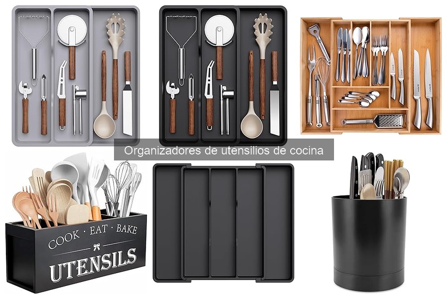 Mejores organizadores de utensilios de cocina para espacios pequeños