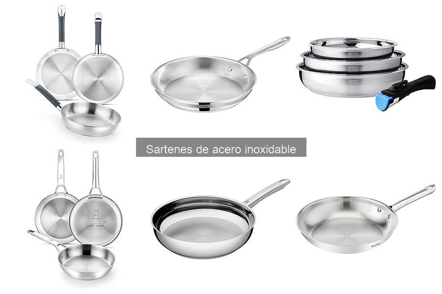 Mejores sartenes de acero inoxidable para cocinar a fuego alto
