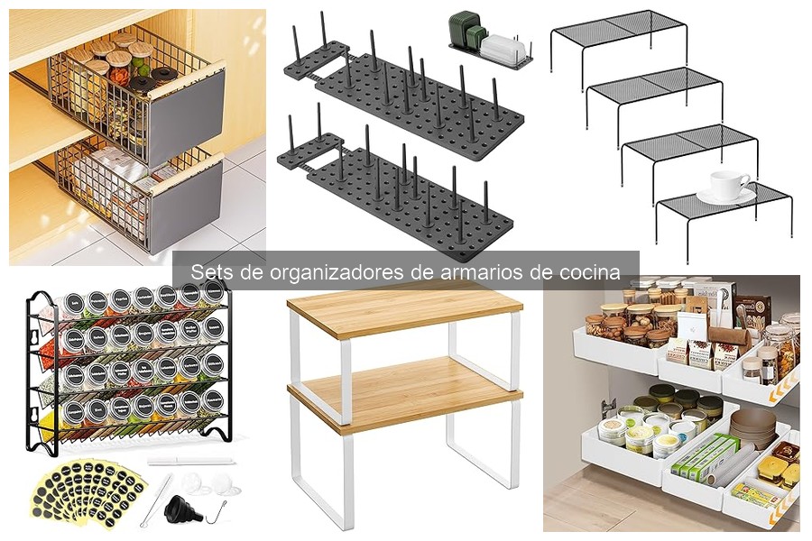 Mejores sets de organizadores de armarios de cocina para espacios pequeños