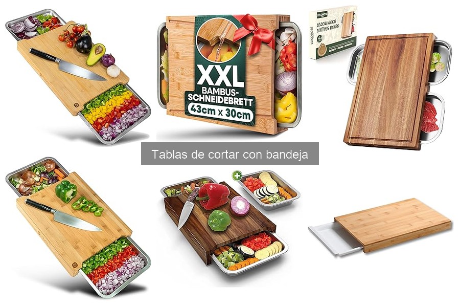 Mejores tablas de cortar con bandeja a buen precio