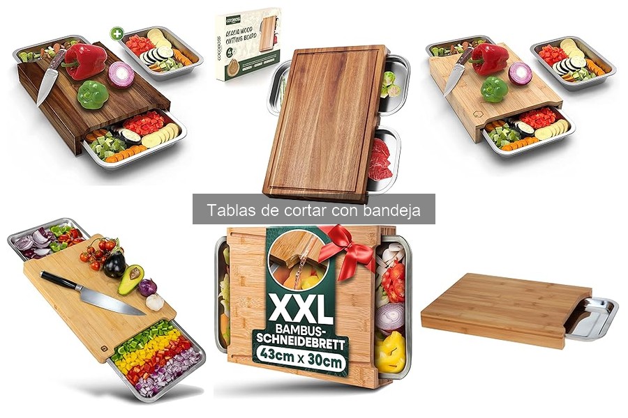 Mejores tablas de cortar con bandeja para cocinas pequeñas