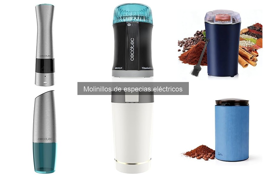 Molinillos de especias eléctricos con funciones adicionales