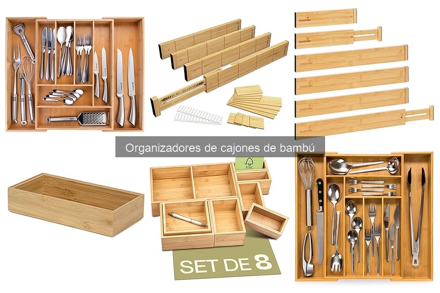 Ofertas y precios de organizadores de cajones de bambú