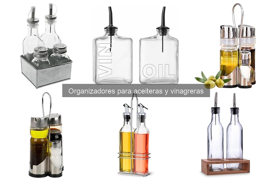 Organiza aceiteras y vinagreras para una cocina funcional