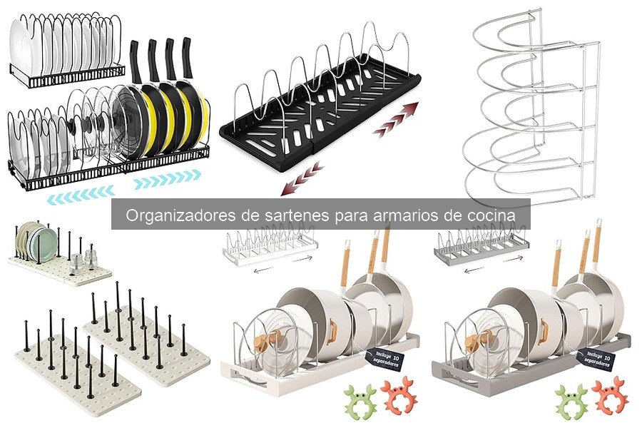 Personaliza organizadores de sartenes para cocinas pequeñas