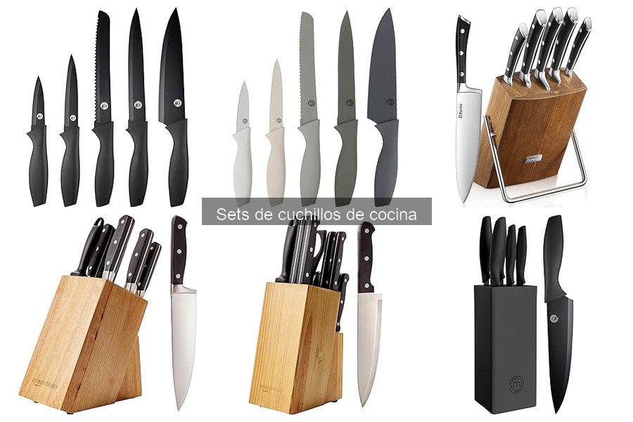 ¿Qué incluye un set de cuchillos de cocina típico?