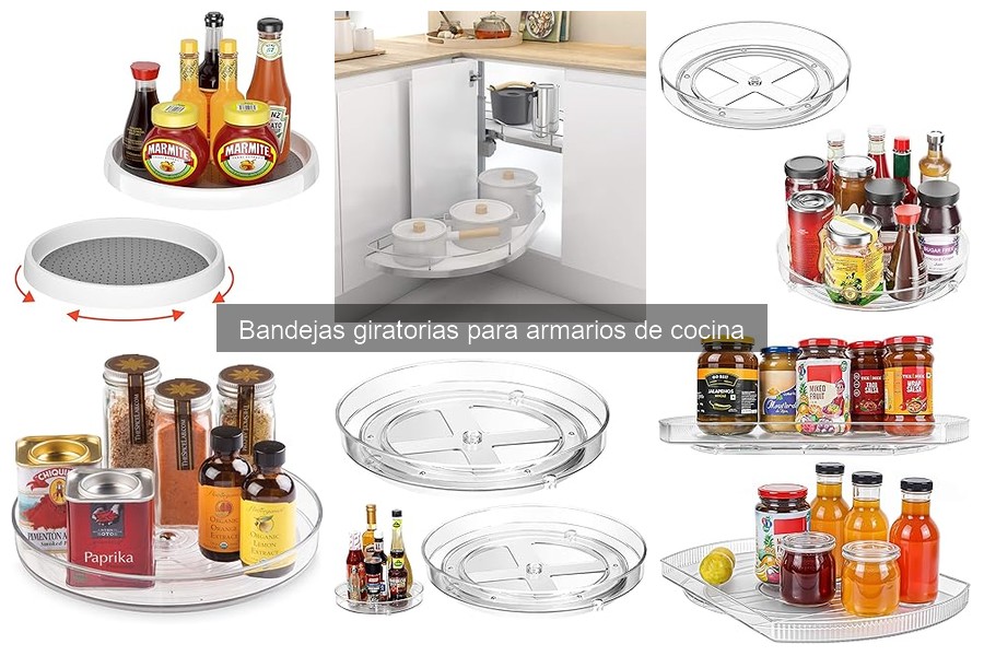¿Qué son las bandejas giratorias para armarios de cocina?
