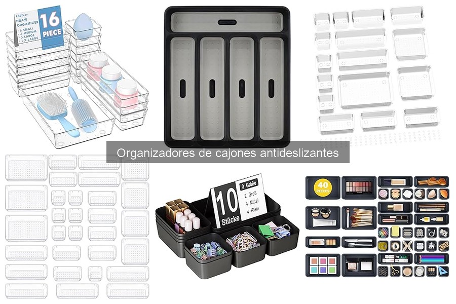 ¿Qué son los organizadores de cajones antideslizantes?