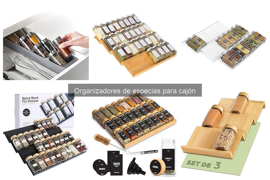 ¿Qué son los organizadores de especias para cajón?