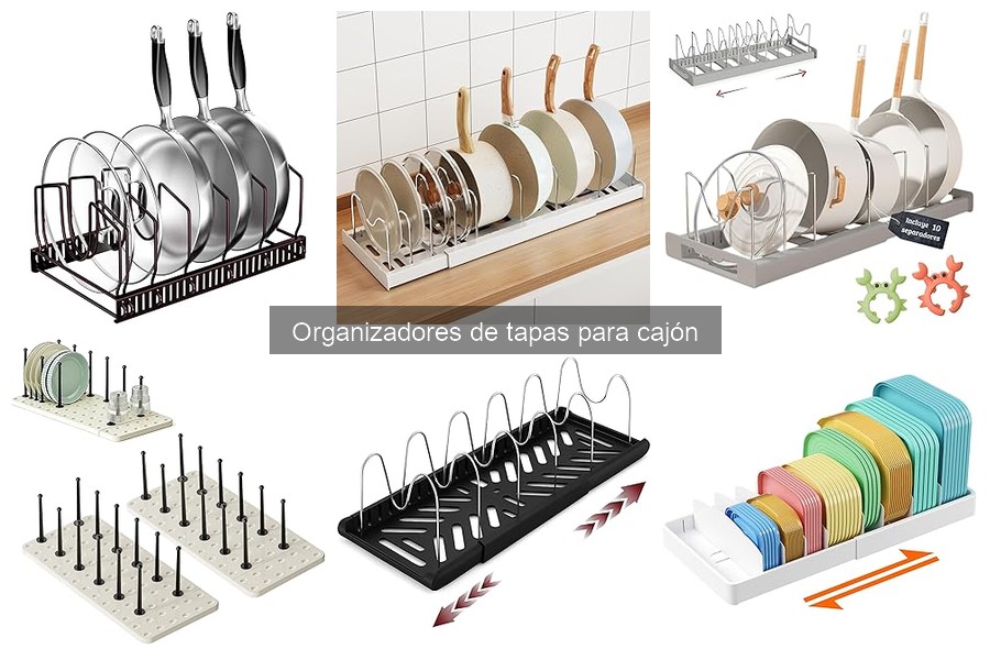¿Qué tamaño de organizador de tapas elegir para mi cajón?