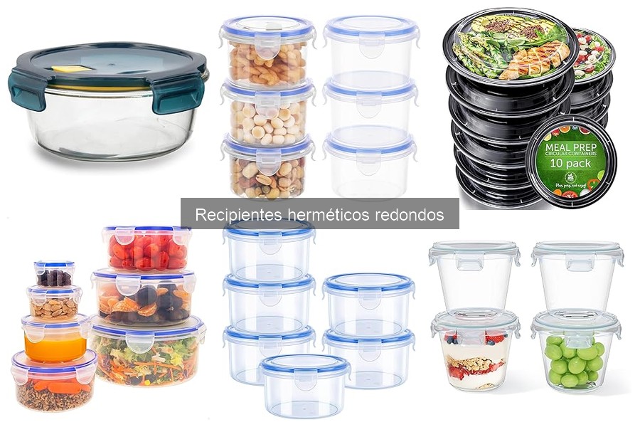 Recipientes herméticos redondos aptos para microondas: guía