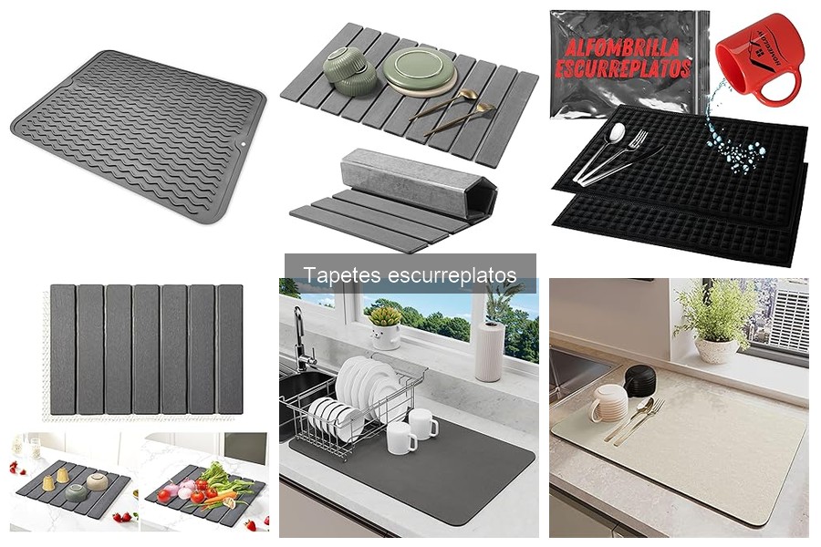 Tapetes escurreplatos que combinan con cualquier cocina