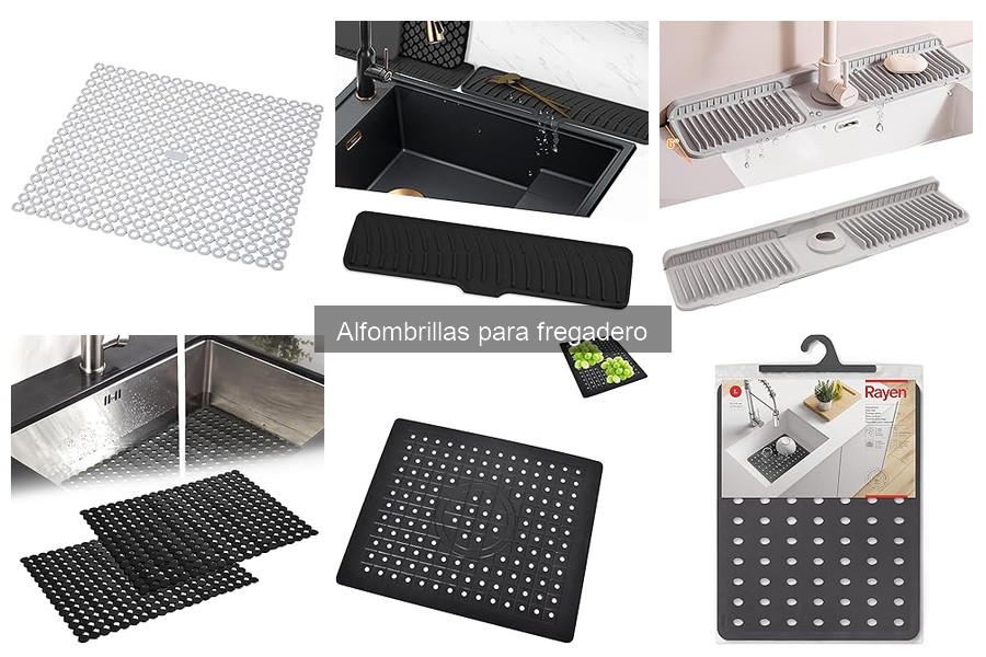 Tipos de alfombrillas para fregadero: materiales y diseños