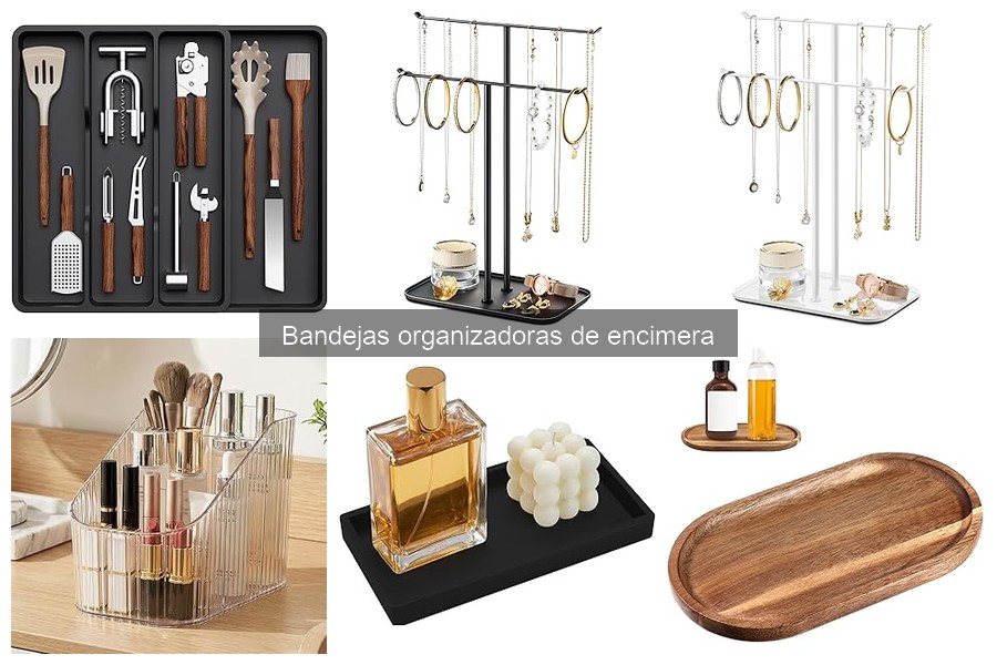 Tipos de bandejas organizadoras de encimera para tu hogar