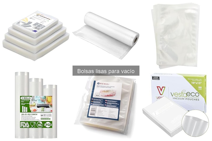 Tipos de bolsas lisas para vacío: materiales y usos
