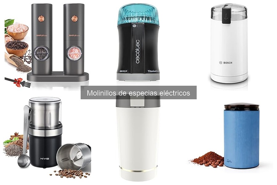 Tipos de molinillos de especias eléctricos: comparación y usos