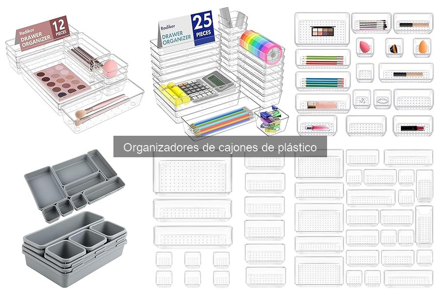 Tipos de organizadores de cajones de plástico: guía completa